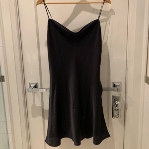abercrombie satin cowl neck slip dress